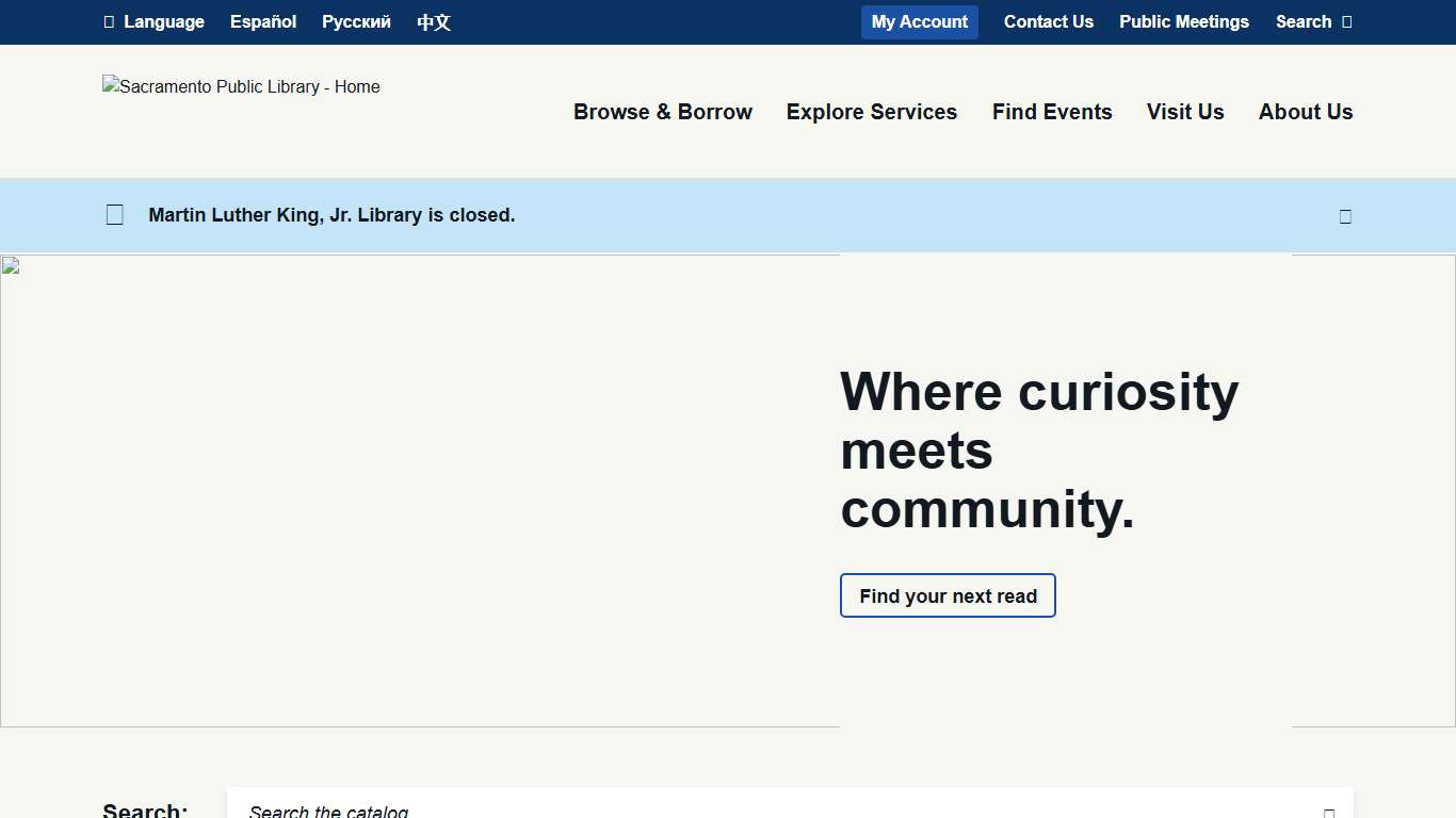 Homepage Sacramento Public Library